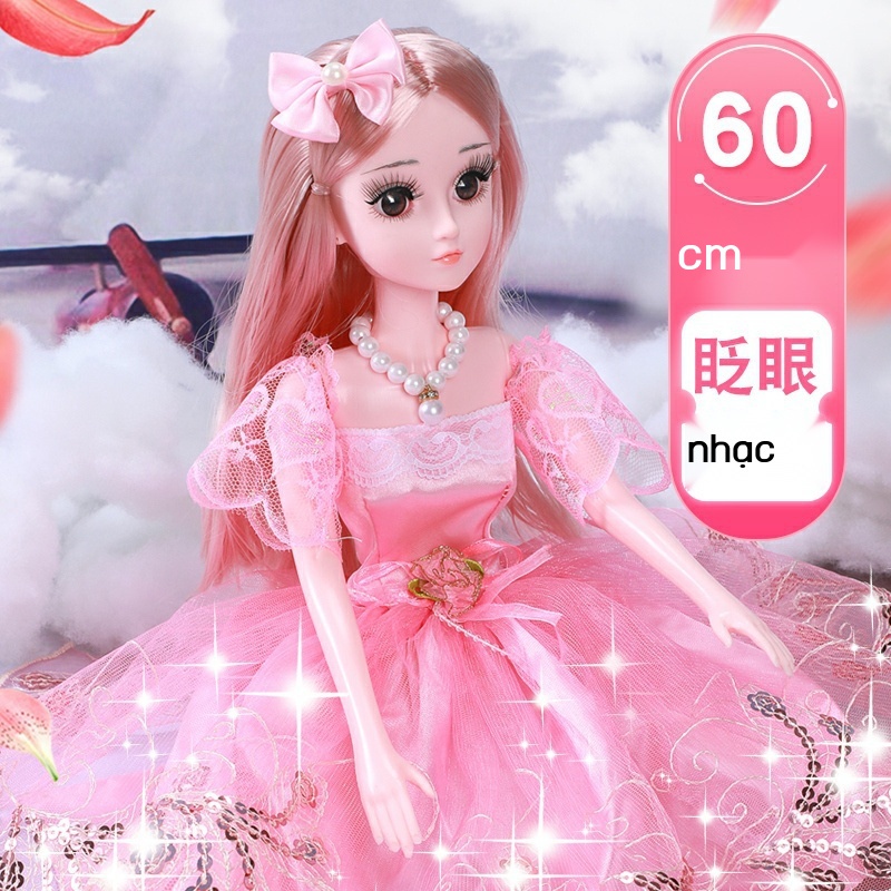 Bộ Đồ Chơi Búp Bê Barbie 60cm Cỡ Lớn Kèm Hộp Quà Tặng Cho Bé Gái