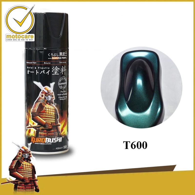 Bộ sản phẩm sơn xịt Samurai paint K7- T600 màu 3D xanh đá đổi màu theo góc nhìn