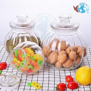 Hũ thủy tinh lọ gia bị 750ml trái bí nắp thủy tinh