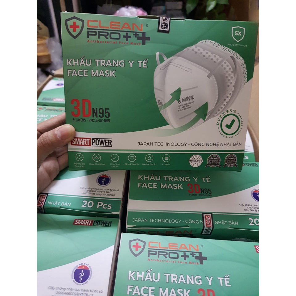 Khẩu trang 3D N95 Tulips  chống bụi PM2.5 có Van/ Không van và Em bé