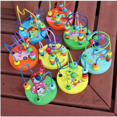 Đồ Chơi Luồn Hạt Gỗ Luồn Hạt Mê Cung Cho Bé Rèn Luyện Kỹ Năng Khéo Léo Kiên Nhẫn