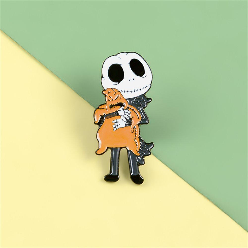 FORBETTER Huy Hiệu Cài Áo Hình Bộ Xương Jack Skellington Độc Đáo