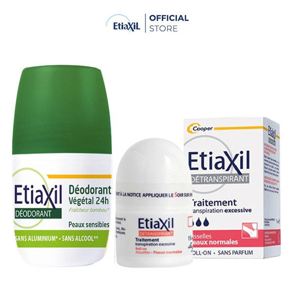Combo Lăn Khử Mùi Mồ Hôi Etiaxil Dành Cho Da Thường 15ml và Khử Mùi Etiaxil Dạng Lăn 50ml | BigBuy360 - bigbuy360.vn