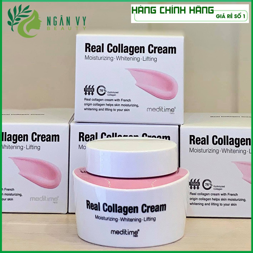 Dược mỹ phẩm Hàn Quốc cao cấp Meditime Kem Chống Lão Hóa Real Collagen Cream 50ml