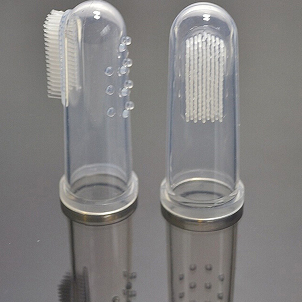 Bàn Chải Đánh Răng Ngón Tay Silicone Mềm Cho Thú Cưng Chó Mèo