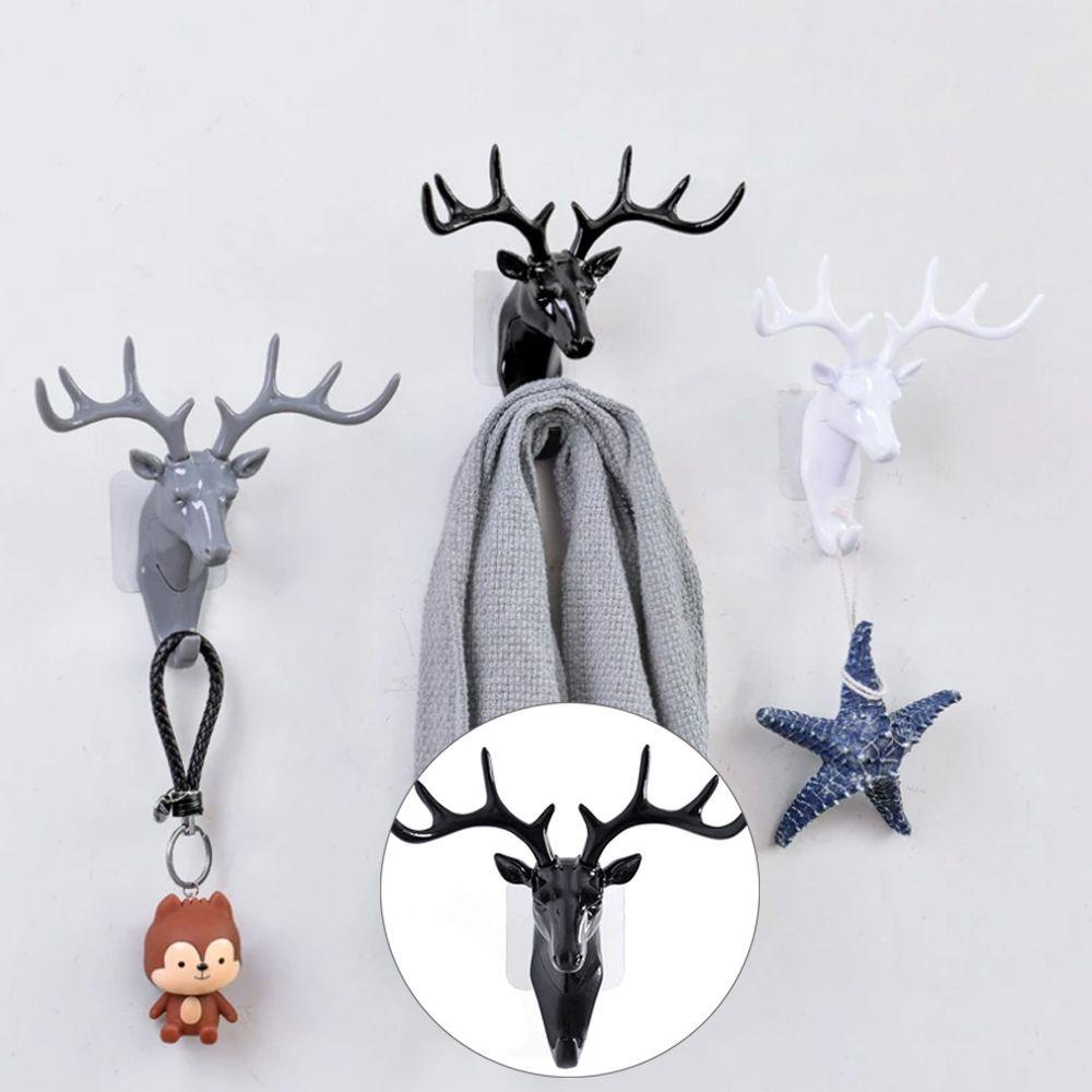 CONOPERY Móc Treo Đồ Gắn Tường Hình Đầu Hươu Phong Cách Vintage