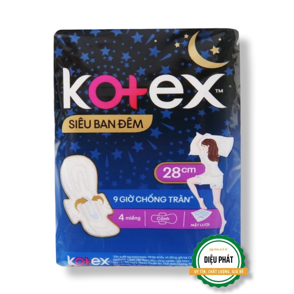 ⚡️ Băng Vệ Sinh Ban Đêm Kotex Style Chống Tràn 4 Miếng 28cm