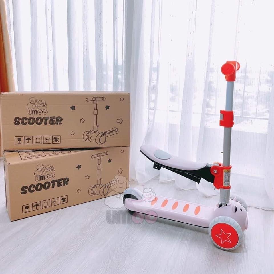 Xe trượt Scooter cho bé Umoo 2in1, vừa là xe scooter vừa là xe chòi chân