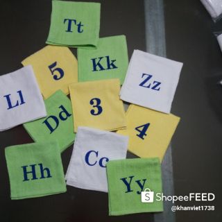 Combo 70 khăn mầm non bị lỗi hình in