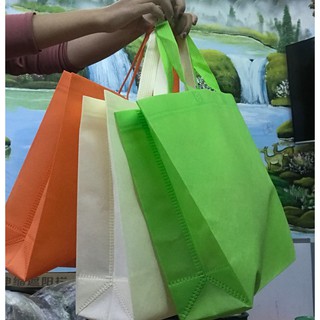Túi vải không dệt ép nhiệt, không logo, 2 quai hàng dầy chịu tải 18 kg,