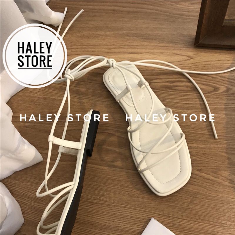 Giày sandal chiến binh đế bệt nữ HALEY STORE quai ngang dây mảnh nhẹ mềm êm chân tiện lợi năng động thời trang rẻ đẹp