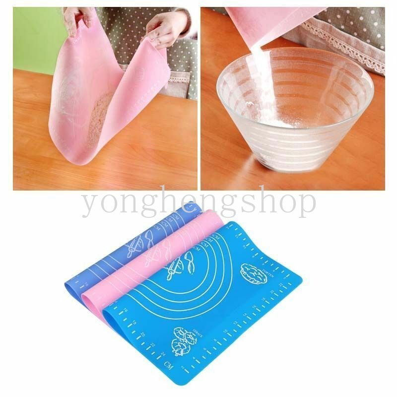 Thảm Nhào Bột Làm Bánh Bằng Silicone Kèm Cân Tiện Dụng