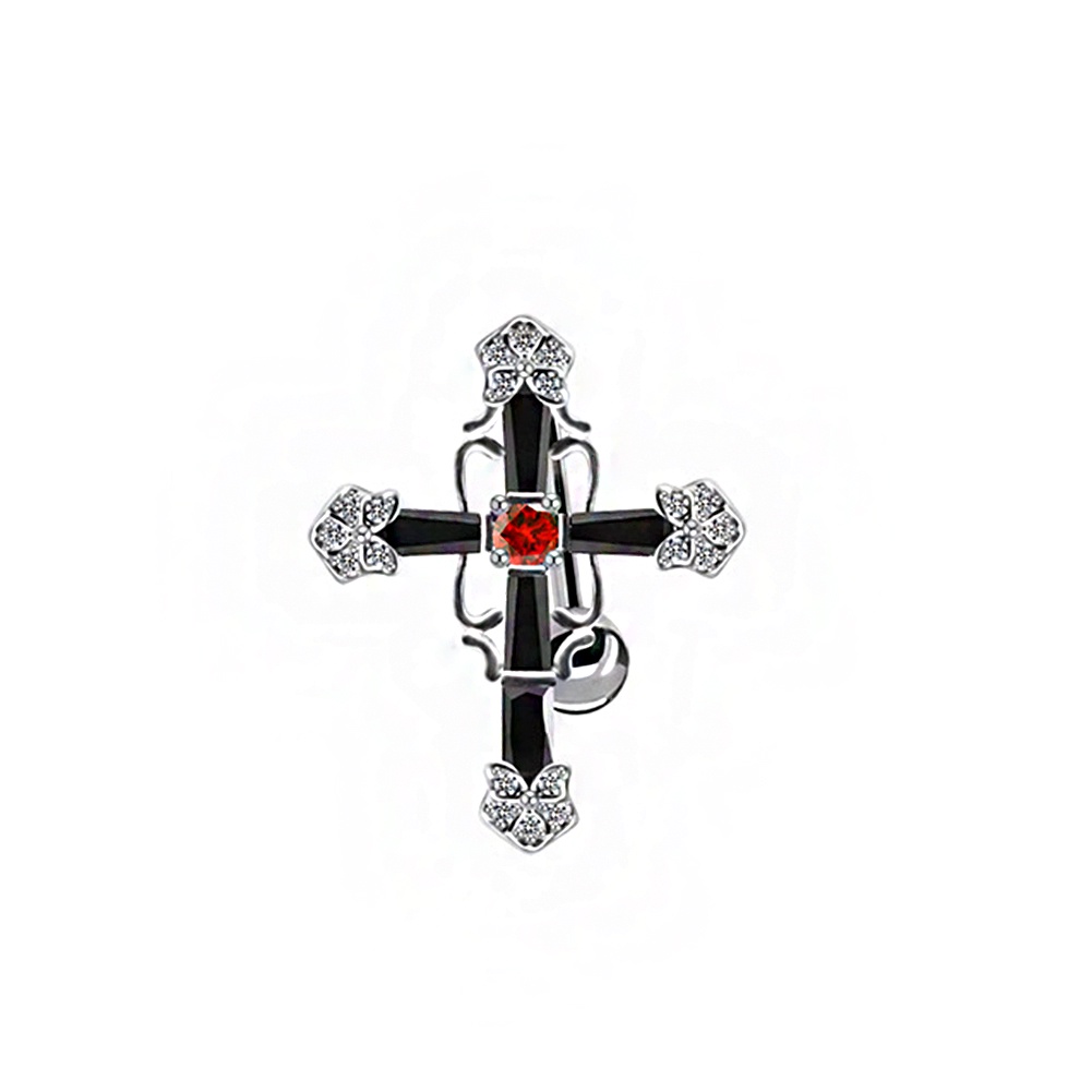 1 Khuyên RốN HìNh Chữ ThậP / ThậP ĐíNh Đá BằNg ThéP Không Gỉ