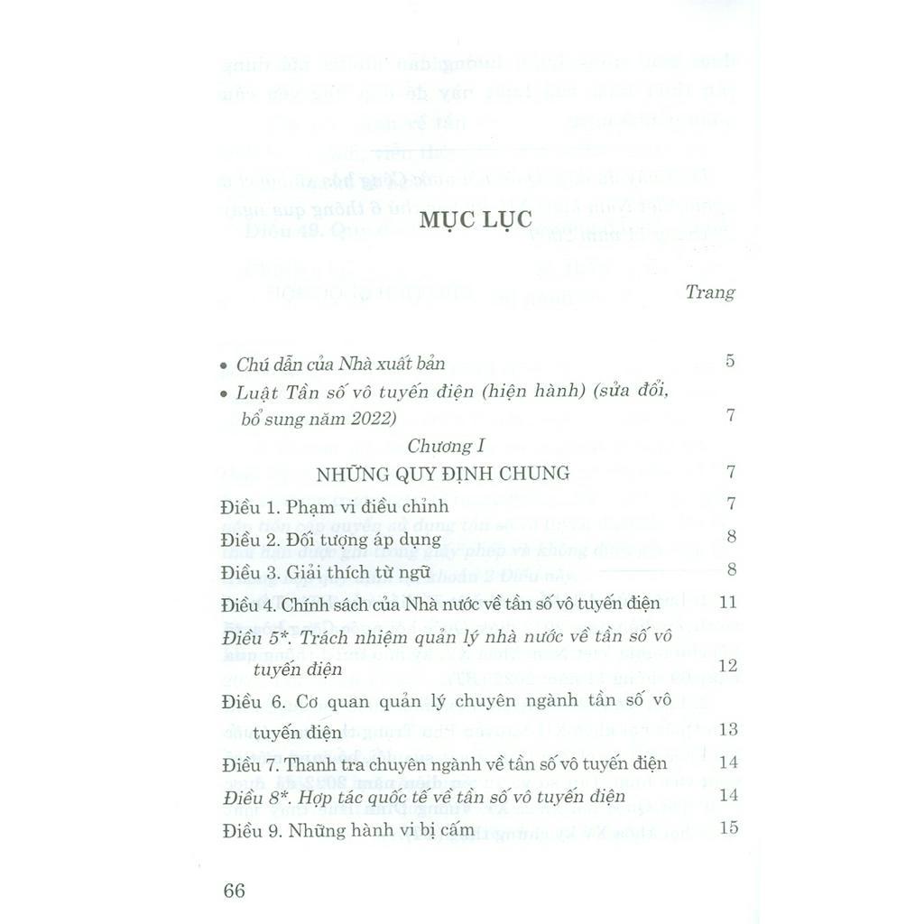 Sách - Luật Tần Số Vô Tuyến Điện (Hiện Hành) (Sửa Đổi, Bổ Sung Năm 2022)
