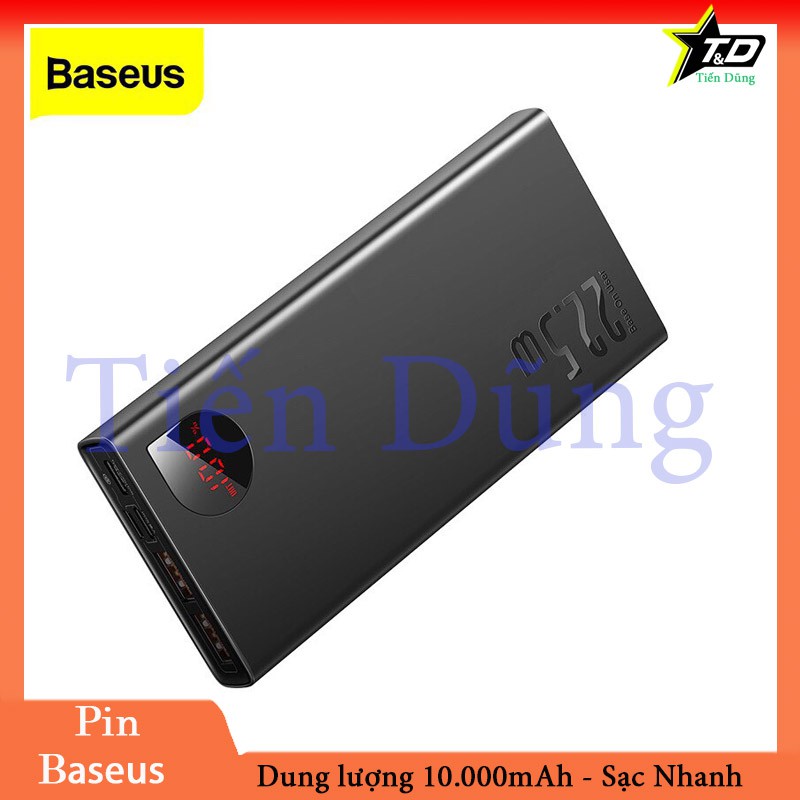 Pin dự phòng 10000mAh baseus chính hãng sạc nhanh QC + PD 22.5w có màn hình hiển thị pin pin siêu mỏng