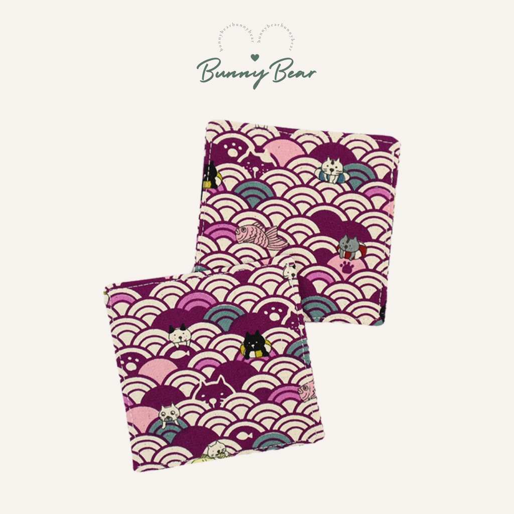 Lót ly vải in hình xinh xắn | Bunny Bear