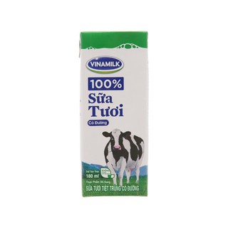 Sữa tươi có đường Vinamilk hộp 180ml