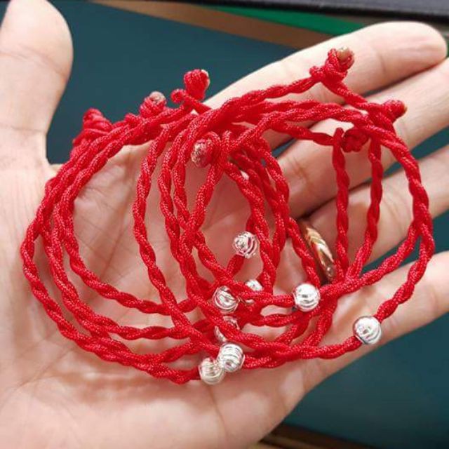 [Mã FAMAYFA giảm 10K đơn 50K] Vòng chỉ đỏ may mắn mix bi bạc - MINA JW | Vòng tay handmade | BigBuy360 - bigbuy360.vn