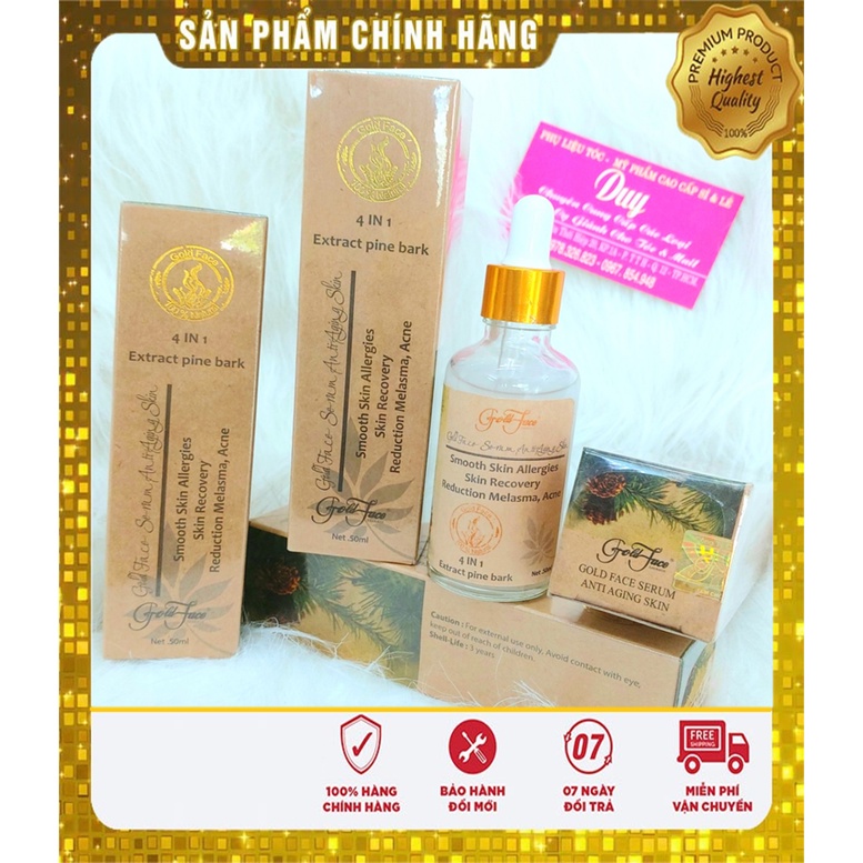 Tinh chất Serum dưỡng trắng - ngăn ngừa nám - giảm nhăn da -săn cơ Gold Face 50ml
