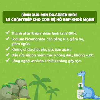 Bình rửa mũi cho trẻ dr.green kids, kèm 30 gói muối biển, thiết kế nhỏ gọn - ảnh sản phẩm 6