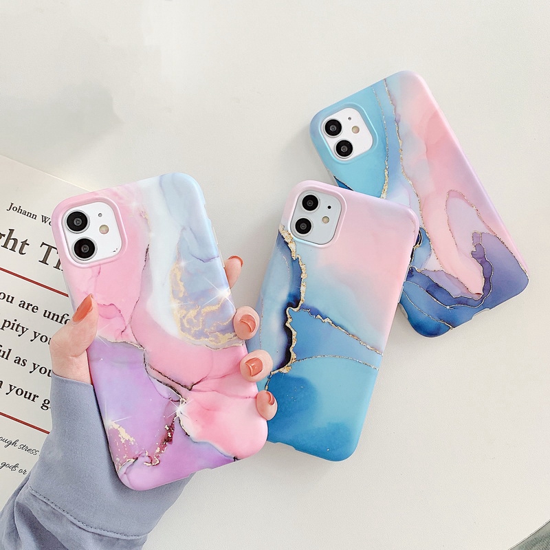 Ốp Điện Thoại Cao Su Mềm Họa Tiết Đá Hoa Cương Cho iPhone 14 13 12 11 Mini Pro MAX X XR XS MAX 8 7 Plus + SE 2020