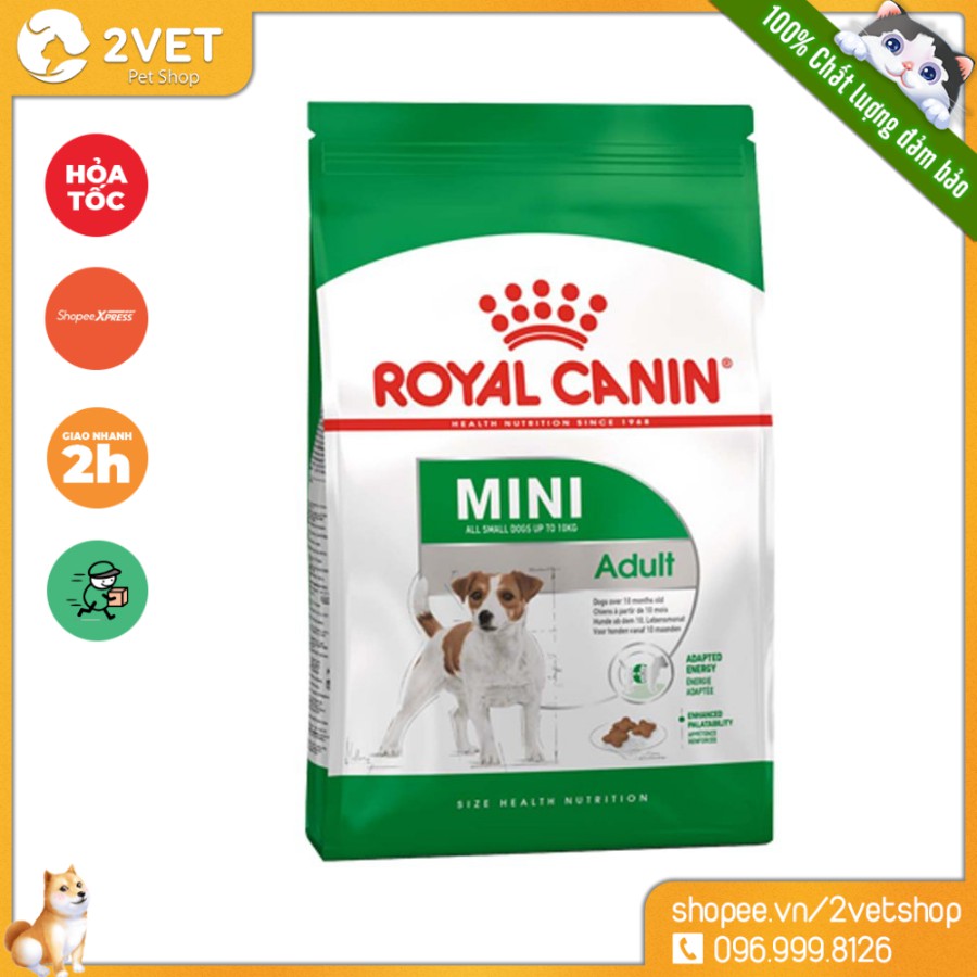 [Thức Ăn Cho Chó] Thực Phẩm Royal Canin Mini Adult – Trọng Lượng 800g – Đồ Ăn Cho Chó Nhỏ Trưởng Thành