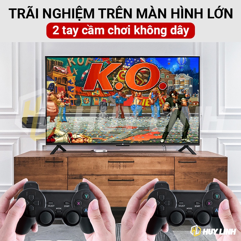 HDMI Stick Game Stick HDMI 3000+/10000+ Trò Chơi hỗ trợ 4K - 2 Tay cầm không dây tùy chọn phiên bản