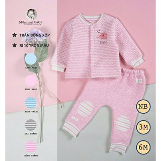 Bộ trần bông Momma siêu dày ấm, size NB