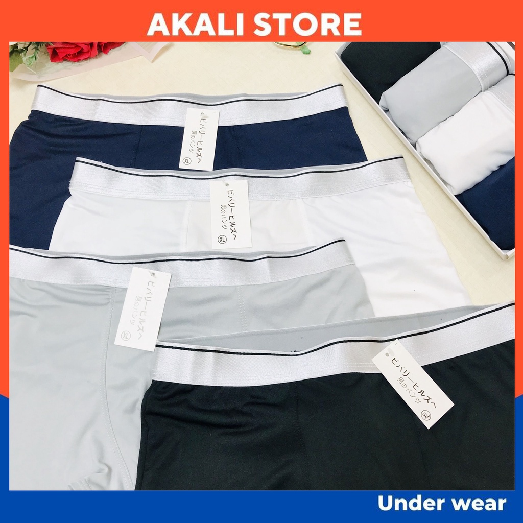 Quần lót nam BOXER thun lạnh, Quần sịp nam đùi thun lạnh tự nhiên 100% thoáng khí, co giãn cao cấp - AKALI