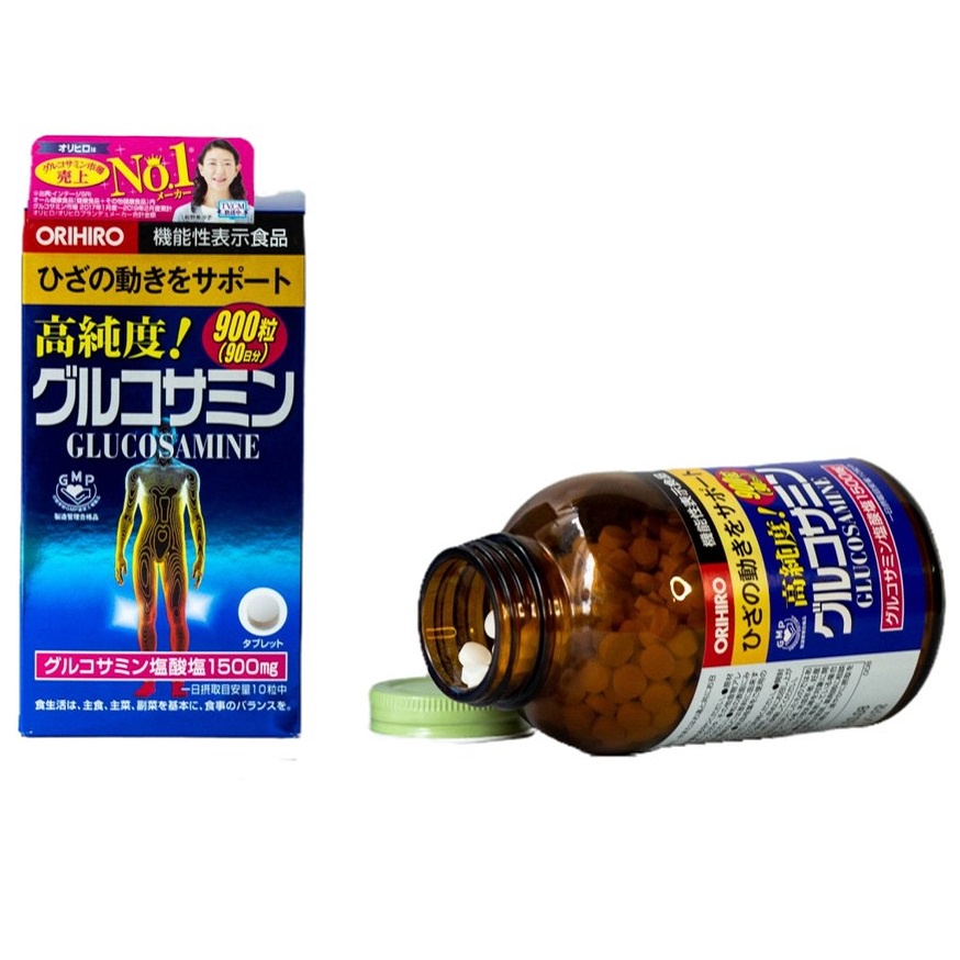 Viên uống bổ sung Glucosamine Orihiro Nhật Bản giảm đau xương khớp - Hộp 900 viên