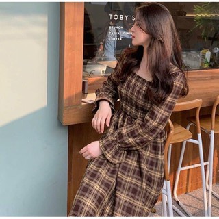 ĐẦM CARO NÂU 10148