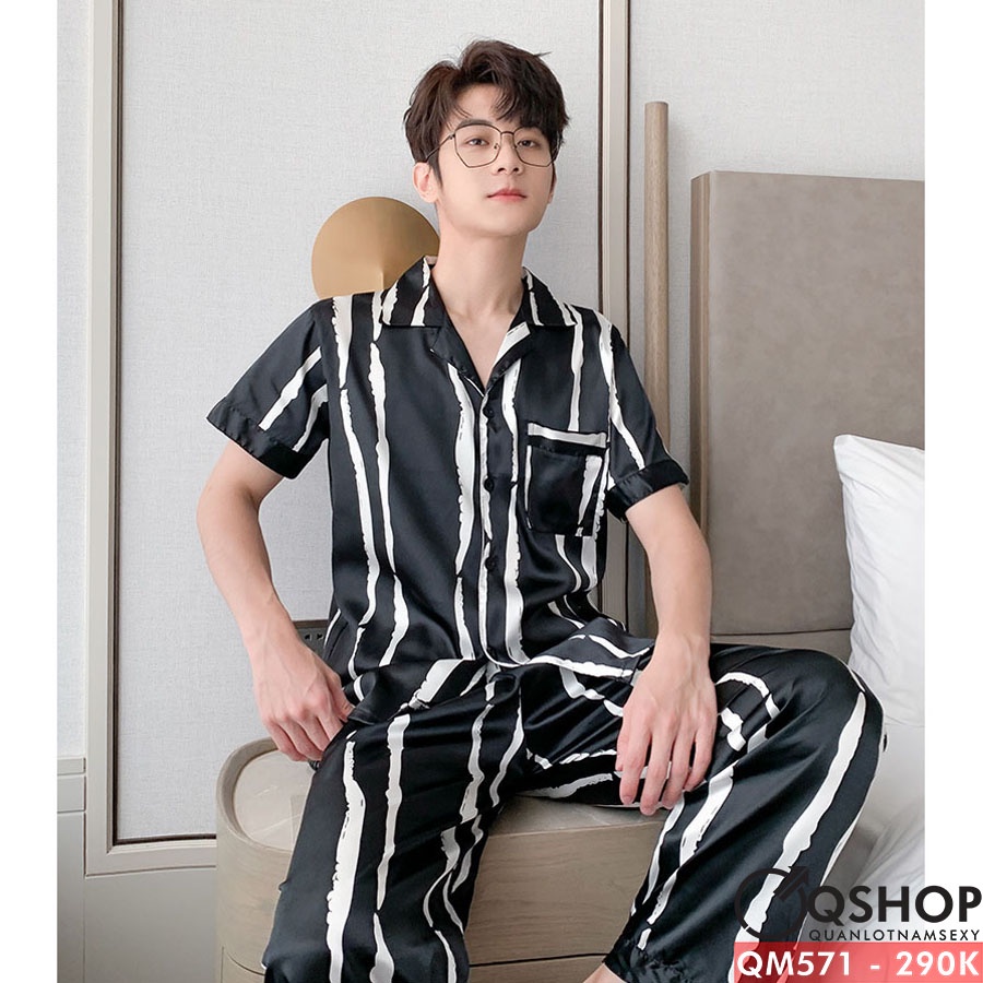 Bộ đồ pijama nam quần dài, tay ngắn QSHOP QM571
