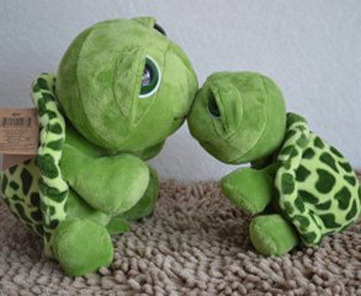 SOO-20cm Super Green Big Eyes Stuffed Tortoise Turtle Animal Plush Baby Kid Toy Gift