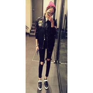 Quần Jeans Rách Ôm Dáng Co Dãn Size Lớn