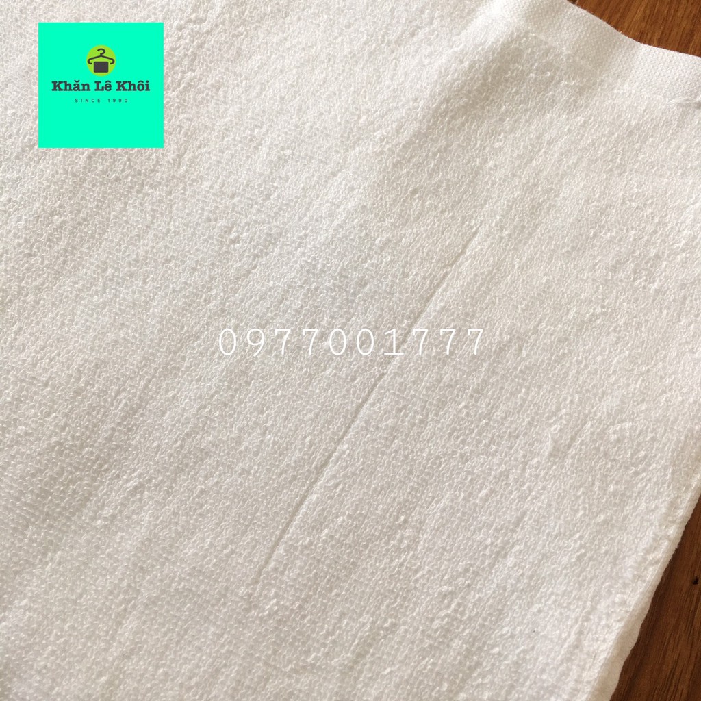 Khăn mặt trắng hoặc khăn lau tay khách sạn 100% cotton - Phong Phú