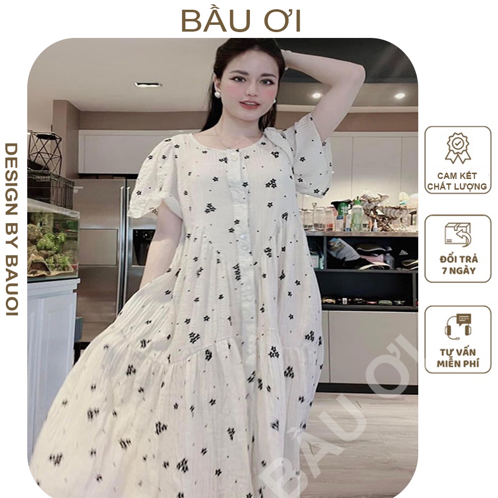 VÁY BẦU CÔNG SỞ CHẤT VOAN TRẰNG MỀM MẠI - ĐẦM BẦU MÙA HÈ BABYDOLL DÁNG XÒE ĐI LÀM ĐI CHƠI