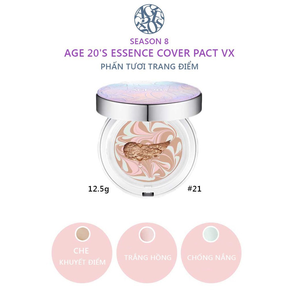 [HB GIF] Phấn Tươi S8 Age 20’s Essence Cover Pact 12.5gr | BigBuy360 - bigbuy360.vn