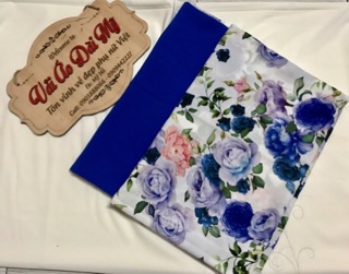 Vải áo dài in hoa hồng đẹp