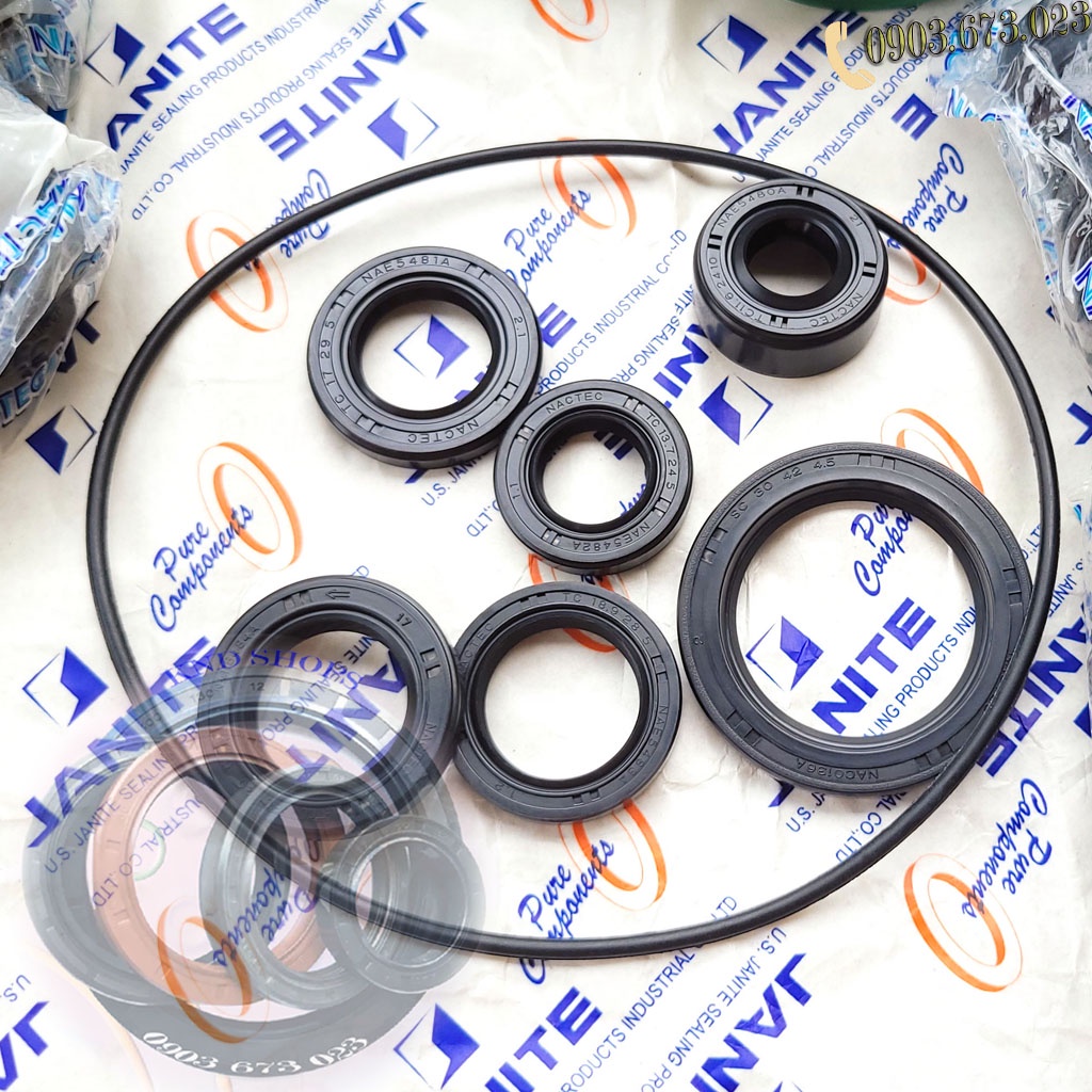 Combo bộ phớt dầu chính hiệu NACTEC, NOK , FCCI ,bộ phớt máy mâm lửa dành cho Xe Máy Honda Dream, Wave,..