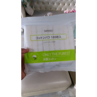 Bông tẩy trang MINISO gói 180 miếng (siêu tiết kiệm)