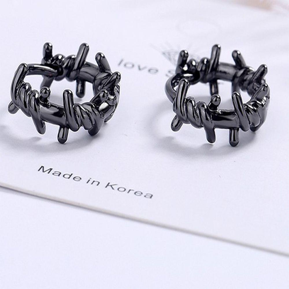 JARRED Khuyên Tai Tròn Thắt Nút Đơn Giản Thời Trang Cho Cặp Đôi