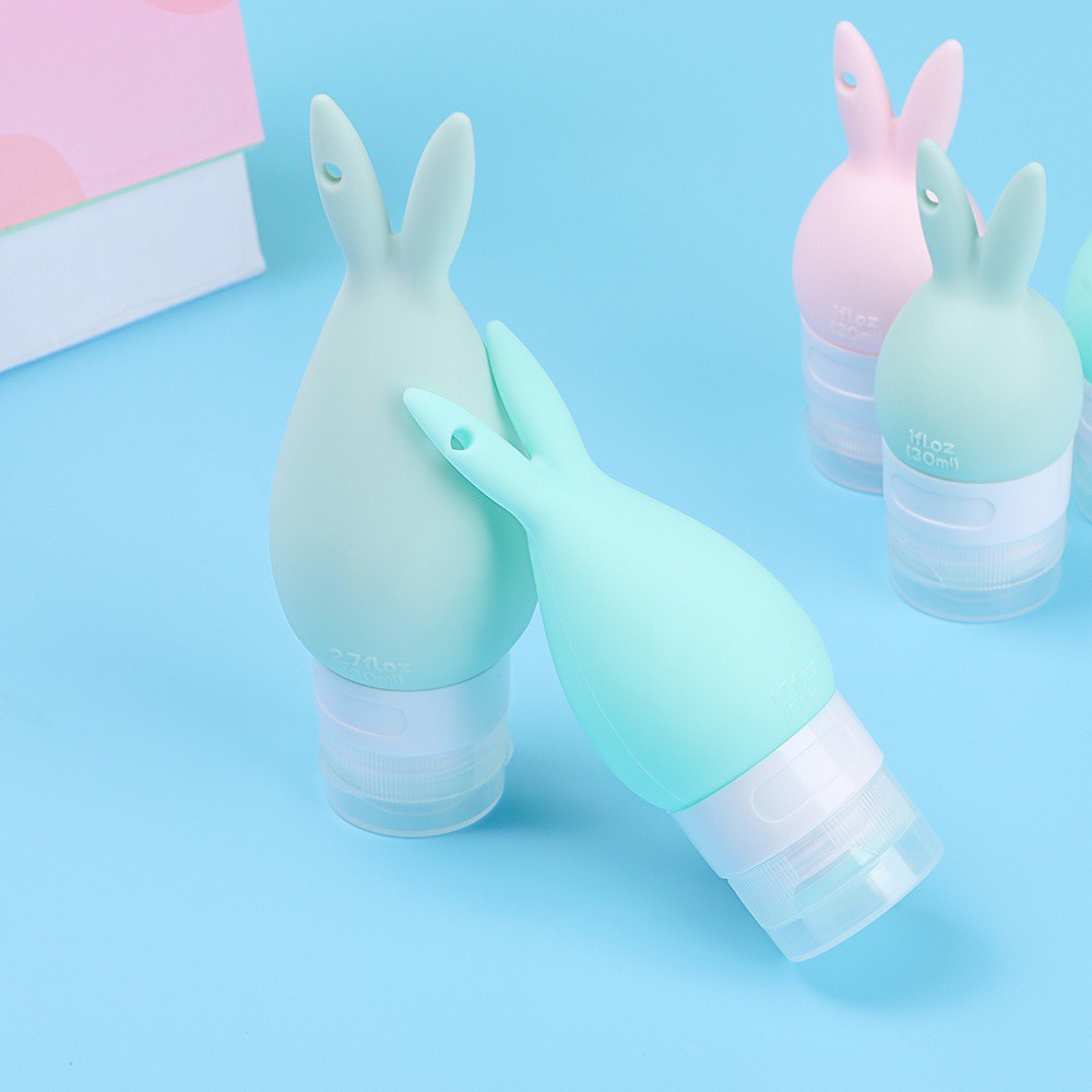 Chai Rỗng Đựng Mỹ Phẩm 30ml / 50ml / 80ml Bằng Silicon Họa Tiết Hoạt Hình Dễ Thương