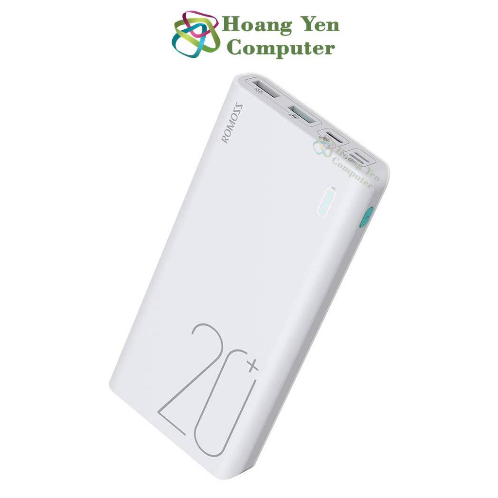 Sạc Dự Phòng Romoss Sense 6+ 20000mAh (Sạc nhanh 18W, QC3.0, PD 18W) - BH 1 Năm