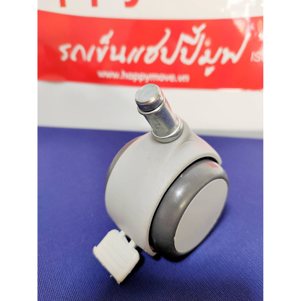 Bánh xe Bàn/ghế xoay văn phòng cao cấp 50mm - Cọc Grip Ring có khóa Happy Move Thái Lan (Bộ 5 bánh-màu xám) | BigBuy360 - bigbuy360.vn