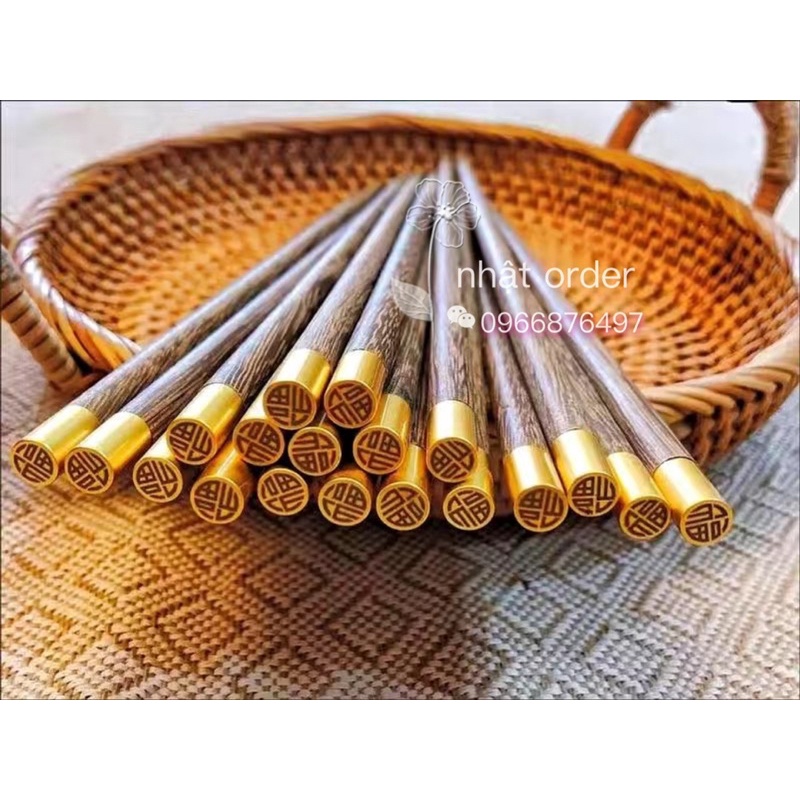 Đũa cánh gà gỗ tự nhiên - màu mộc không chất bảo quản. Bộ 10 đôi