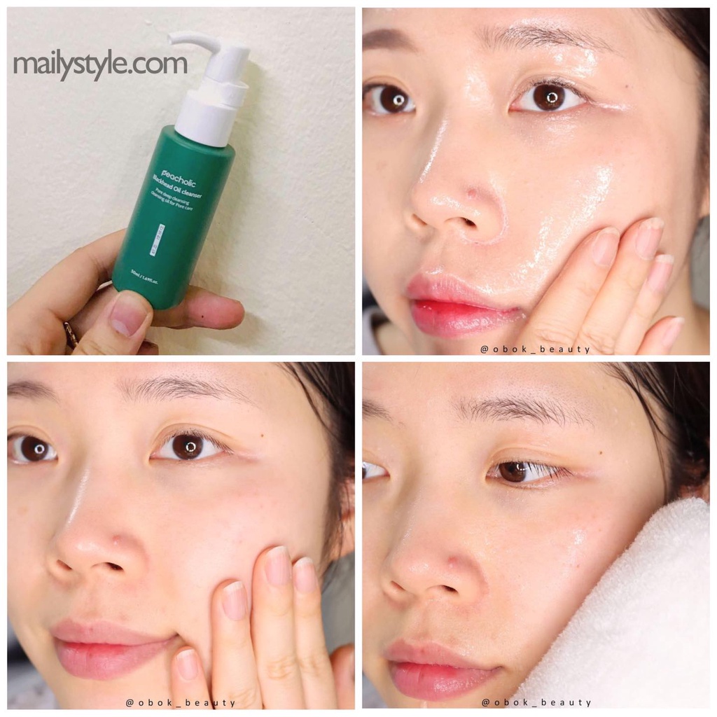 Q15_Dầu Tẩy Trang Peacholic Xoá Mụn Đầu Đen - Chăm Sóc Lỗ Chân Lông