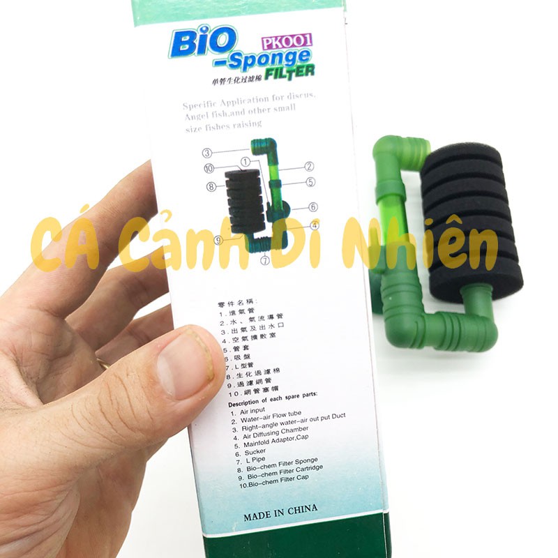 Lọc sủi vi sinh PK-001 lọc vi sinh Bio-Sponge PK001 bông đơn cho hồ cá cảnh