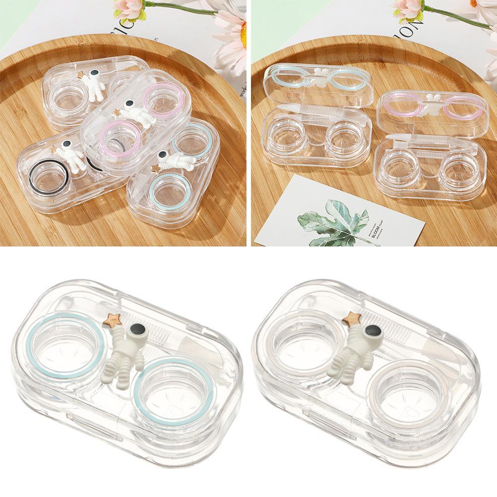 Hộp Đựng Kính Áp Tròng Mini Trong Suốt Không Cần Đinh Vít Tiện Dụng Mang Theo Du Lịch