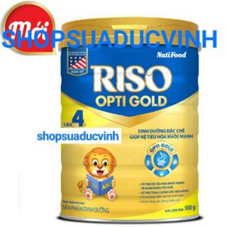 Mẫu mới sữa bột nutifood riso opti gold 4 900g date 07/2020