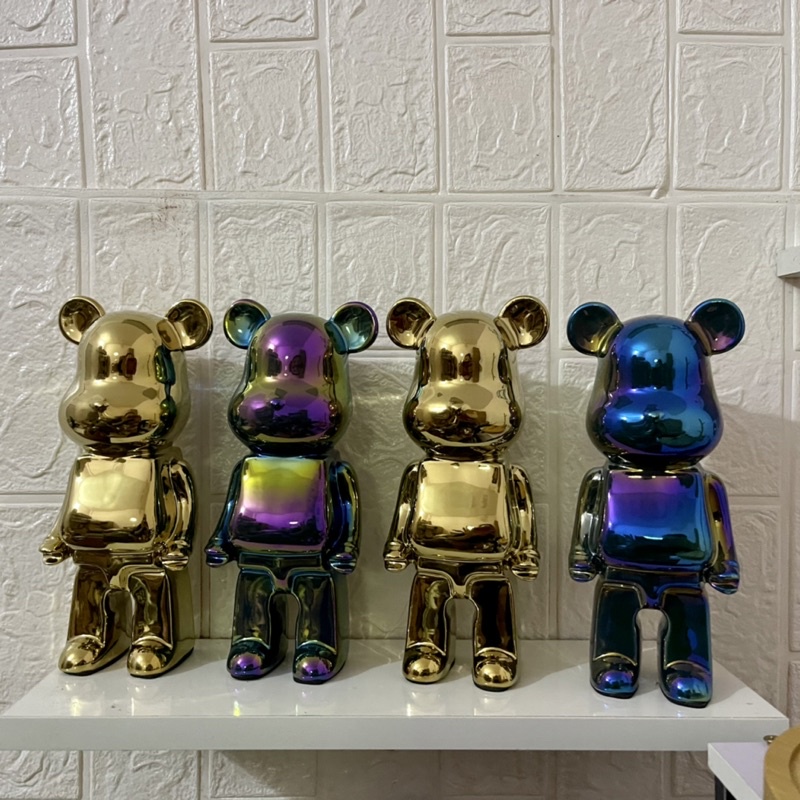 TƯỢNG GẤU BearBrick GẤU BẠO LỰC TRANG TRÍ TỦ CAO 22cm